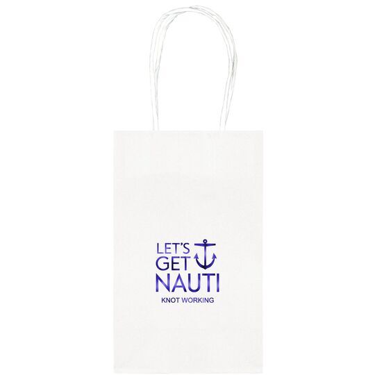 Let's Get Nauti Anchor Medium Twisted Handled Bags